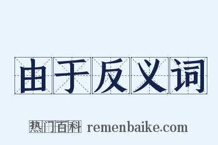 由于反义词是什么意思的图片